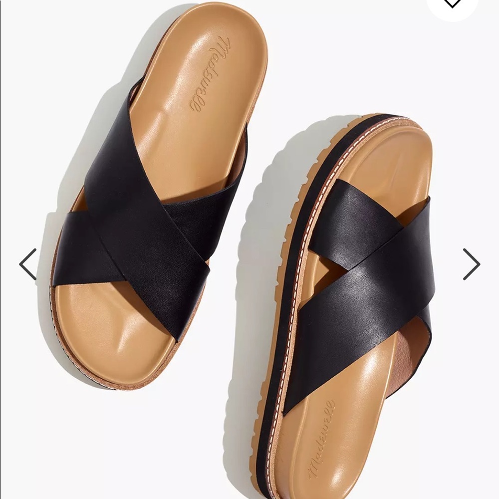 Madewell The Dayna Lugsole Slide in Leather